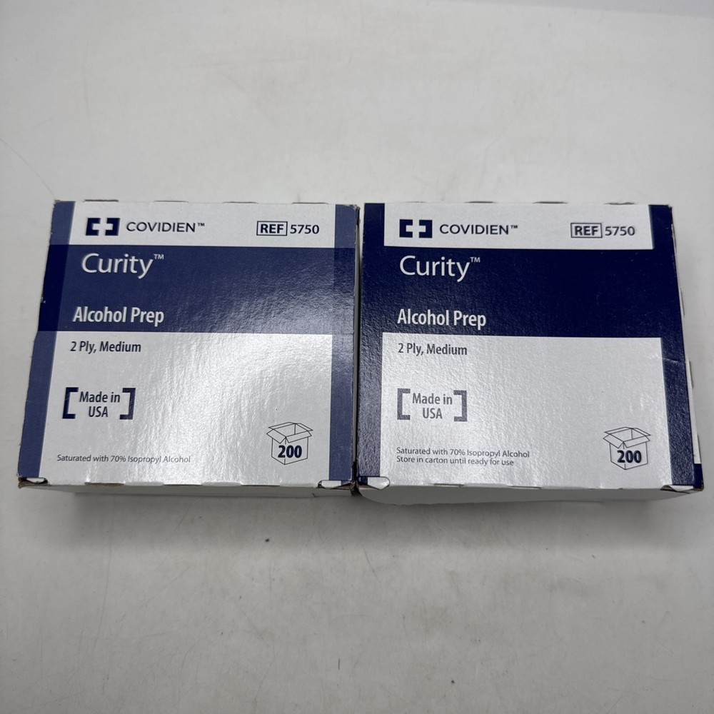 Webcol Alcohol Wipes 2Ply Medium 200 Count Lot 2