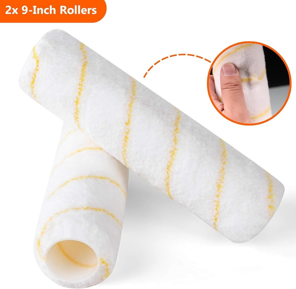 King Origin Paint Roller Kit with Extension Pole (3 ft), 9" & 4" Paint Rollers,