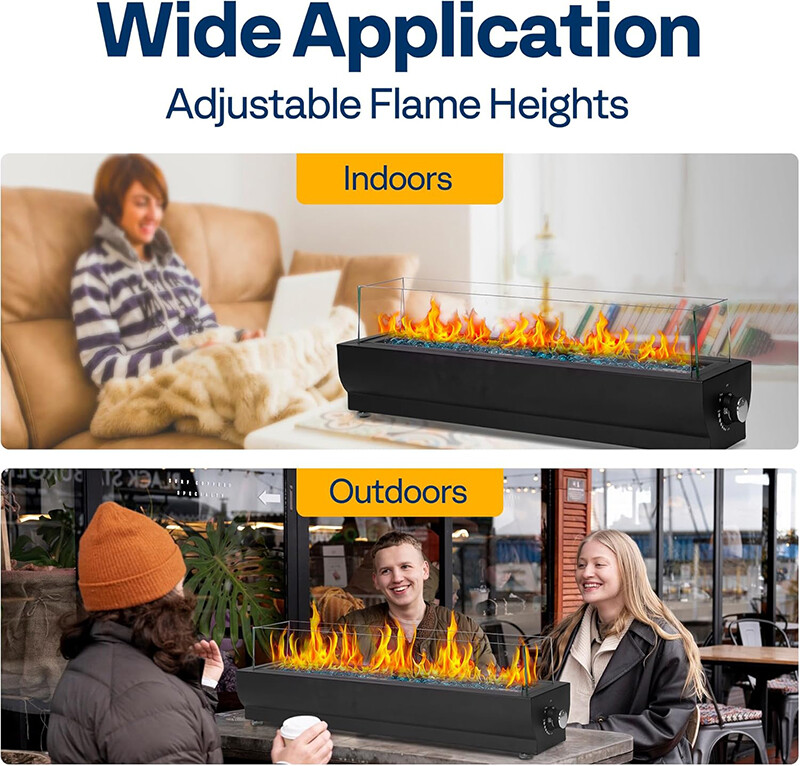 40,000 BTU Propane Fire Pit 30-inch Outdoor Fireplace Smokeless for Patios