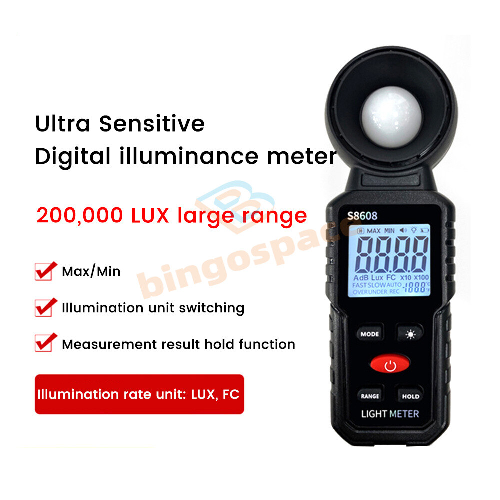 Digital illuminance Light Meter Lux meter Photometer 200000Lux Luxmeter Tool