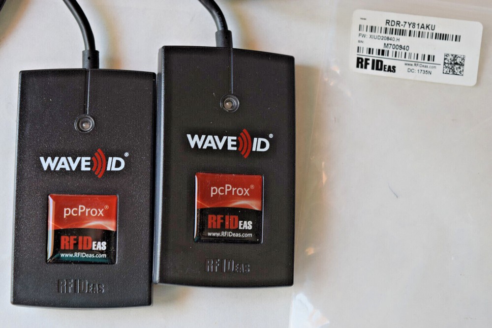 RFIDeas pcProx Enroll RDR-7Y81AKU Access Control Card Reader RF IDeas, 2ea