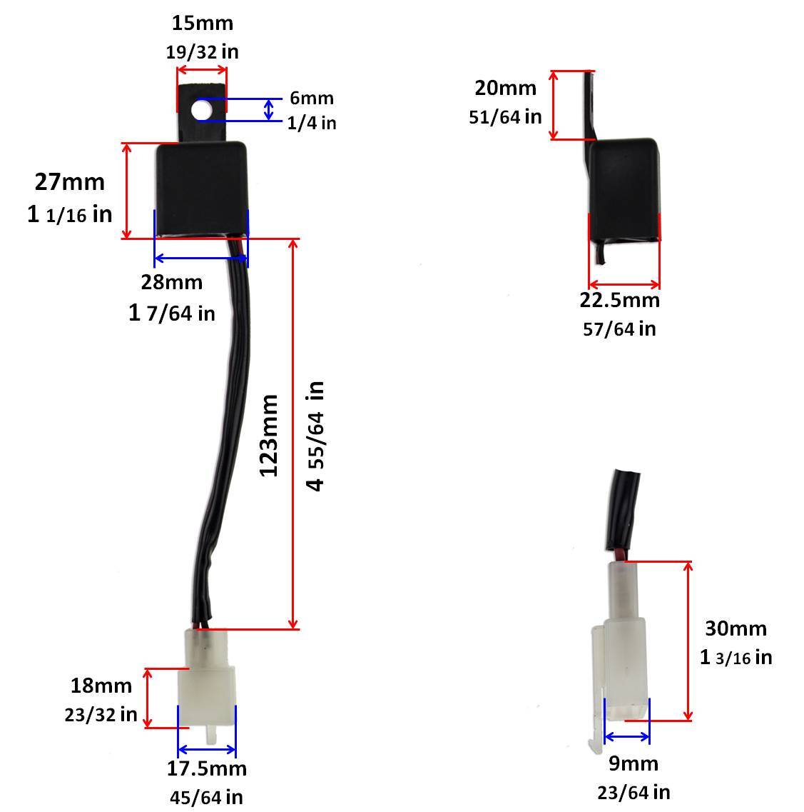 LED Flasher Relay 2 Pin Plug For Yamaha R1 R6 Turn Signal Flash Controller Blink