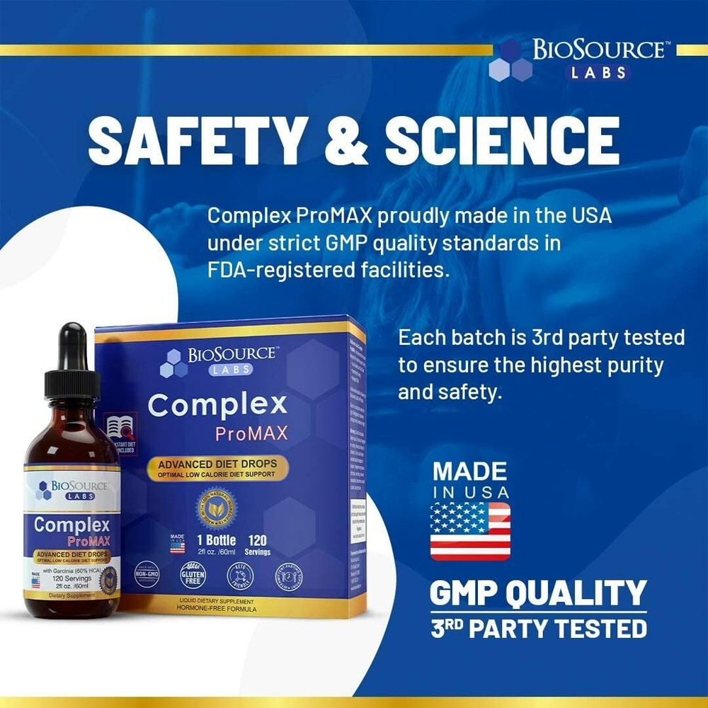 BioSource Labs Complex ProMAX Premium Diet Drops - 2 oz Bottle 3-Pack