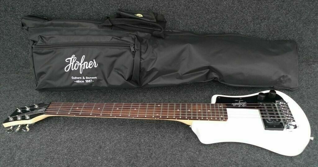 HOFNER HCT-SH-WH SHORTY CONTEMPORY SERIES TRAVEL Electric Guitar WHITE B STOCK