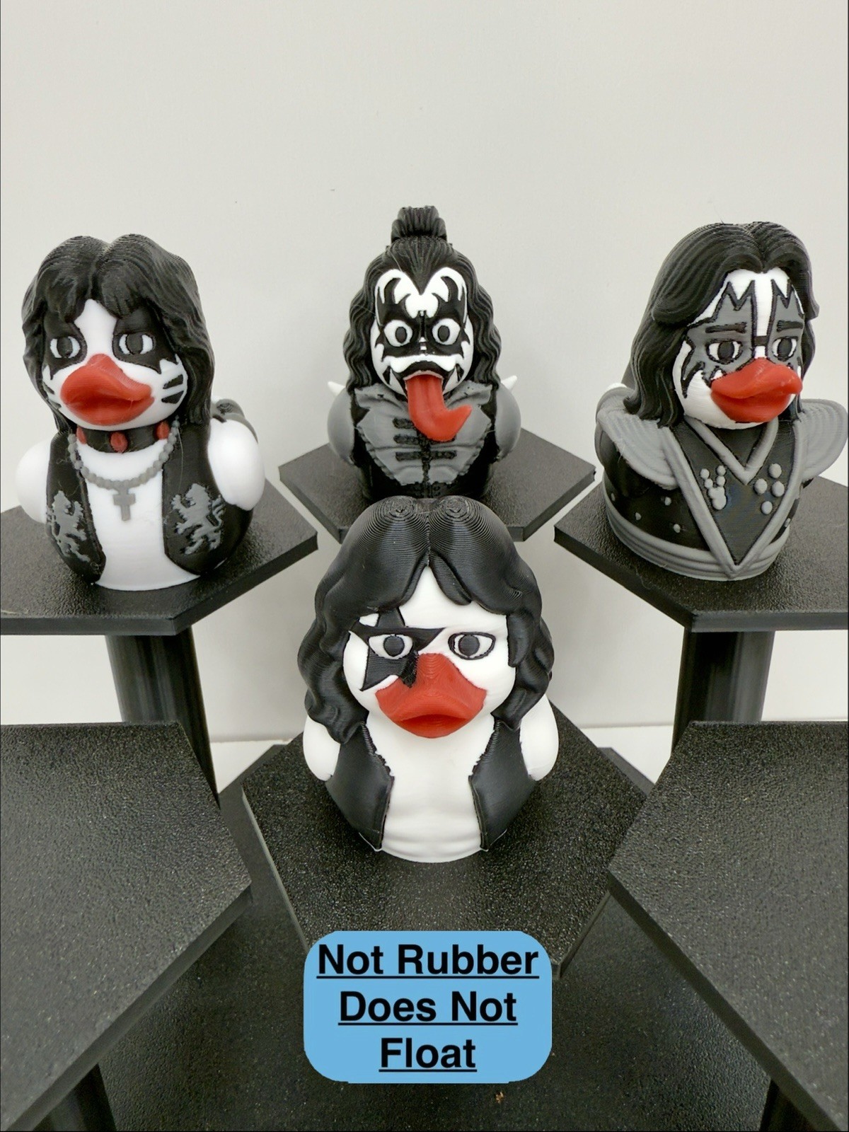 KISS-Inspired Rock Band Ducks | Limited Edition 3D Printed Collectibles