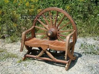 Wagon Wheel Bench 2 Seat