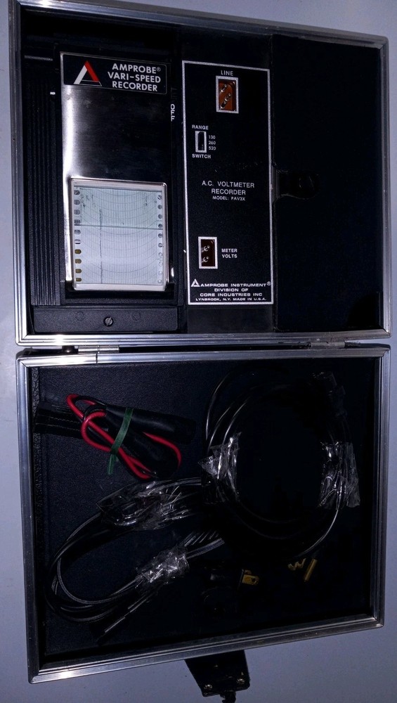 AMPROBE Model PAV-3X Vari-Speed AC Recorder Tested Working USED