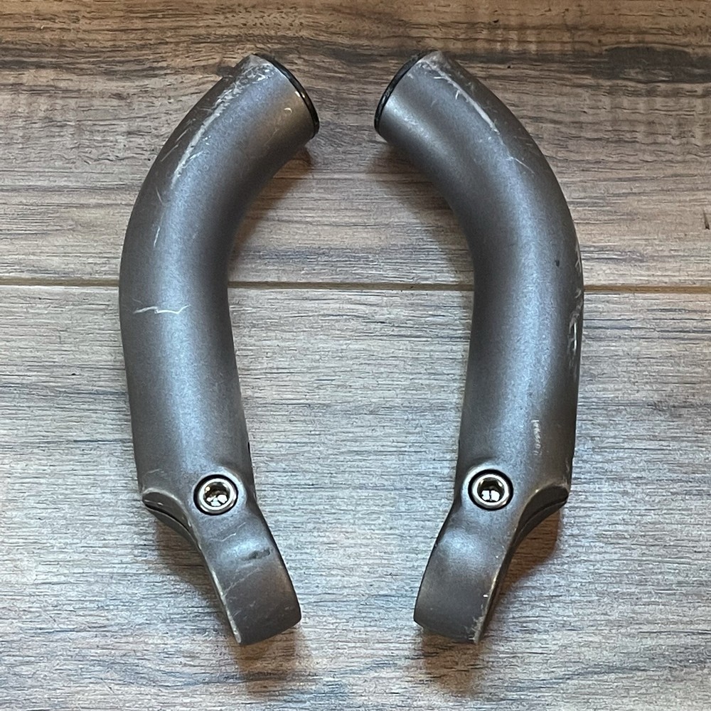 Icon Trek Gray Anodized Bar Ends Oversized Short Bend