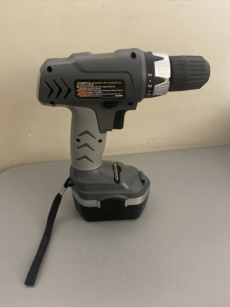 Genesis GCD18CP 18 Volt Cordless Variable Speed Drill/Driver W/ Battery