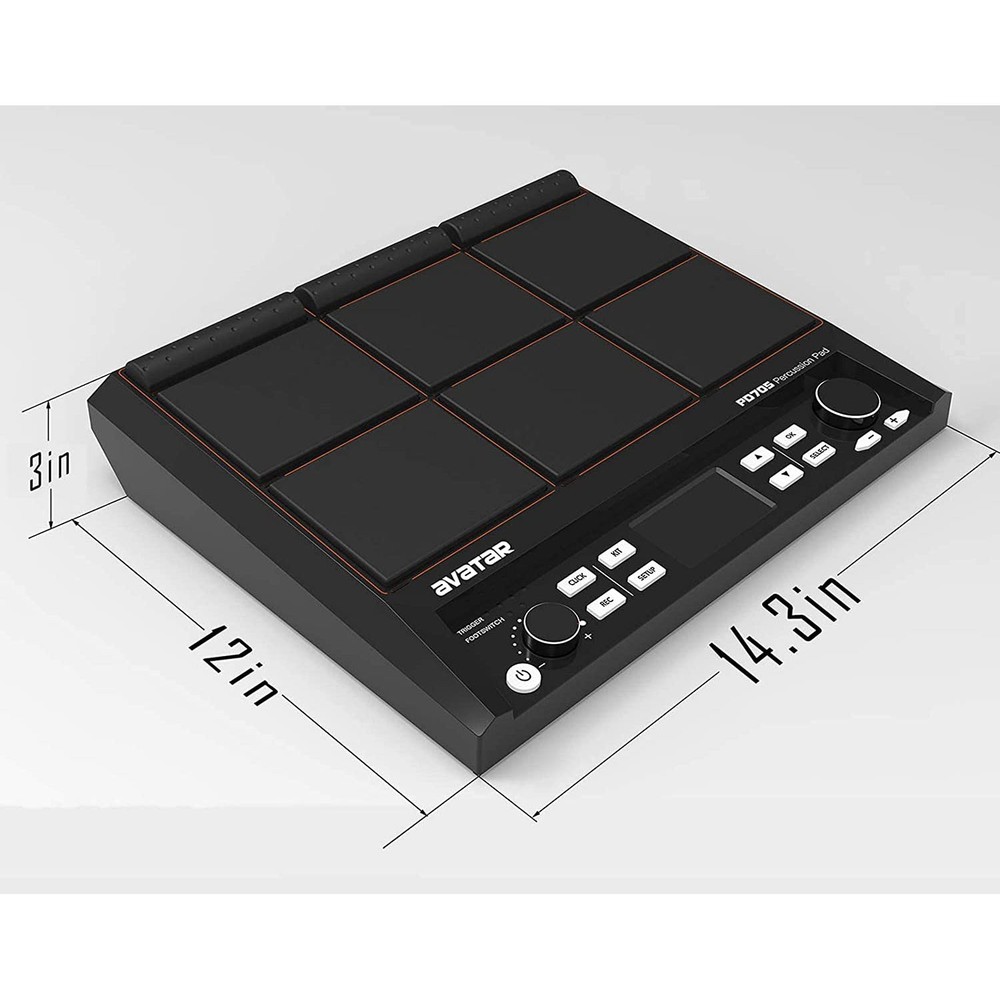 Avatar PD705 Percussion Sample Pad 9-Trigger Electric Drum Multipad USB MIDI