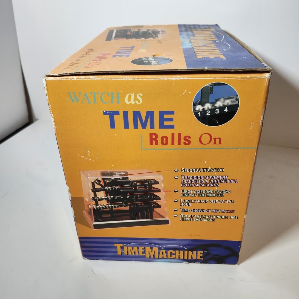 Time Machine Rolling Ball Kinetic Clock Hoffman Products DC Version New Open Box