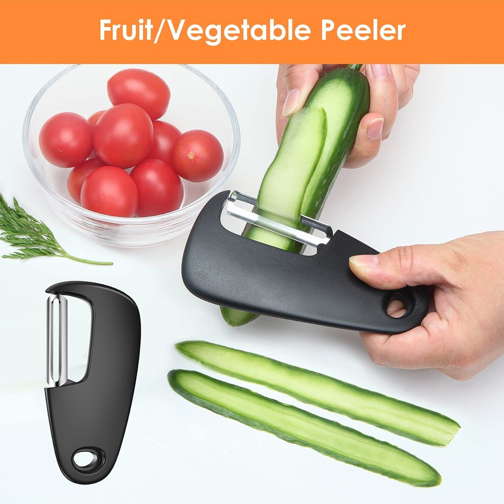 Unique Kitchen Gadgets Set Professional Cooking Tools Case Black 6 Pieces