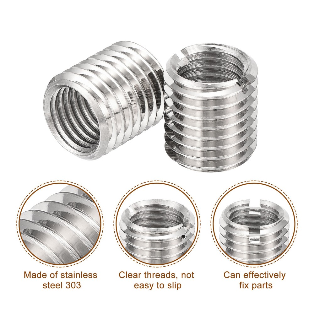 10Pcs Threaded Inserts, M16-2x22 & M20-2.5x22 Thread Repair Insert