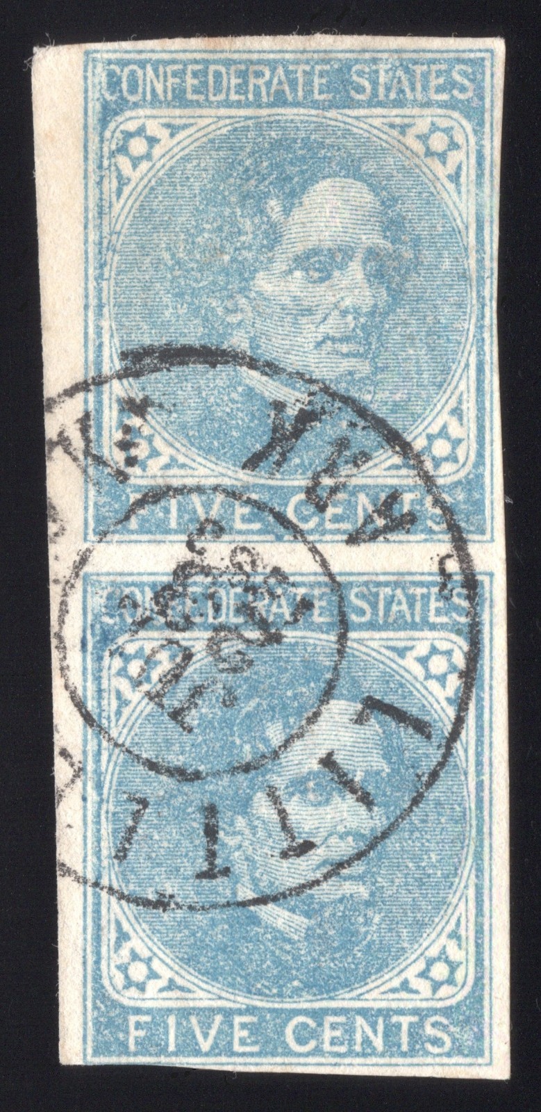 Confederate, CSA #7-R, Richmond Thick Paper, Little Rock AR CDS JUL 23, 1863