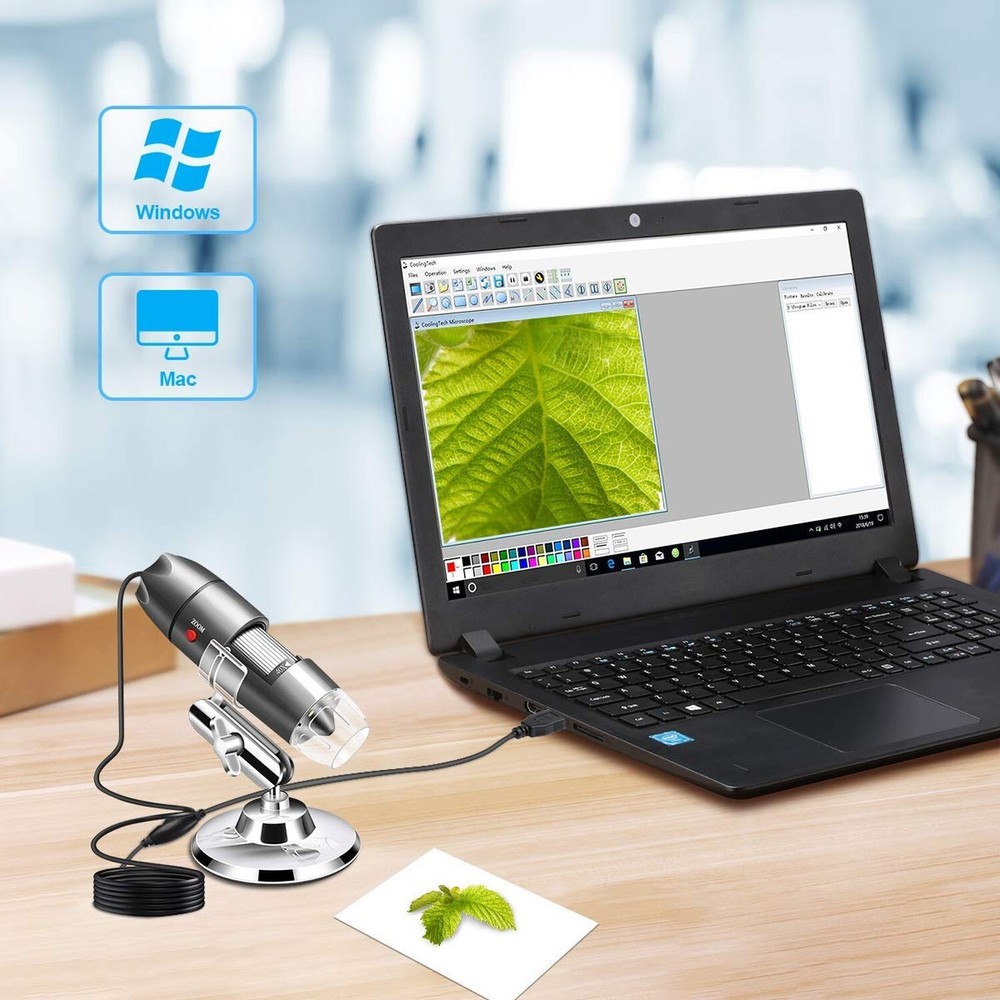 USB Microscope Camera 40X to 1000X, Cainda Digital Microscope with Metal Stan...