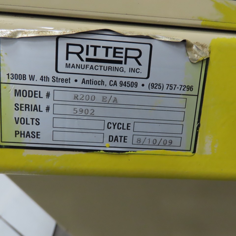 Ritter R200-E/A 12' x 5' Ergonomic Tilted 45° Face Frame Assembly Bare Table