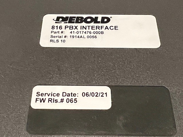 Diebold 816 PBX Interface (41-017476-000B) RLS 10