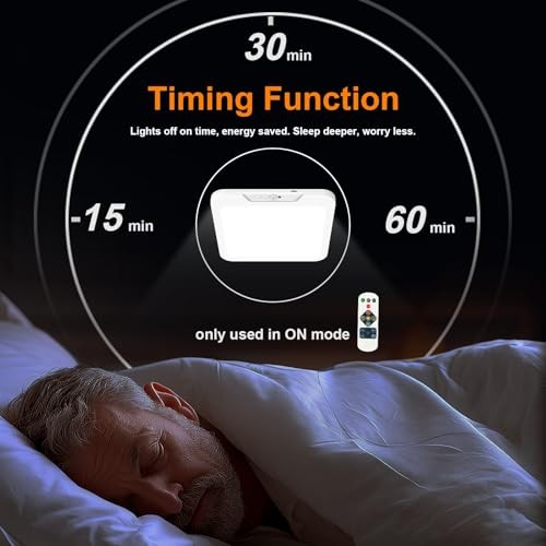 Rechargeable Ceiling Light with Motion Sensor & Remote, 3 Color 1 Pack