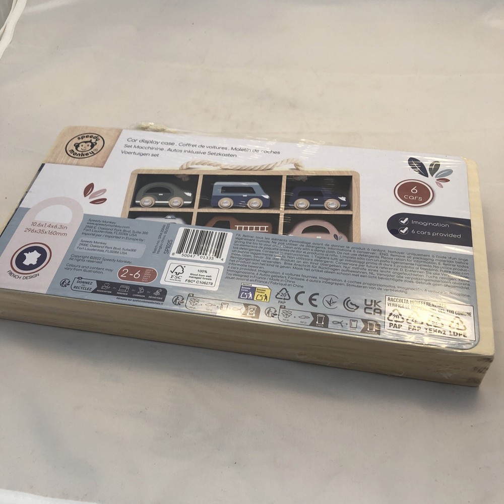 Speedy Monkey | Car Display Case with 6 Vehicles