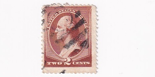 1883 STAMP US SCOTT 210 "George Washington" 2 CENT USED FANCY CANCEL - QQ