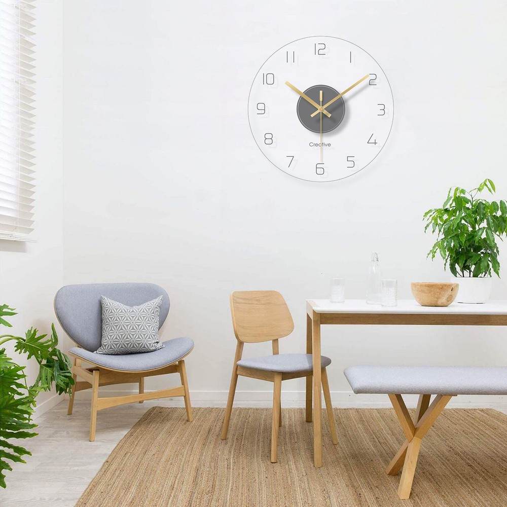 30cm Ultra Thin Design Wall Clock Large Modern Home Office Round Wall Clock