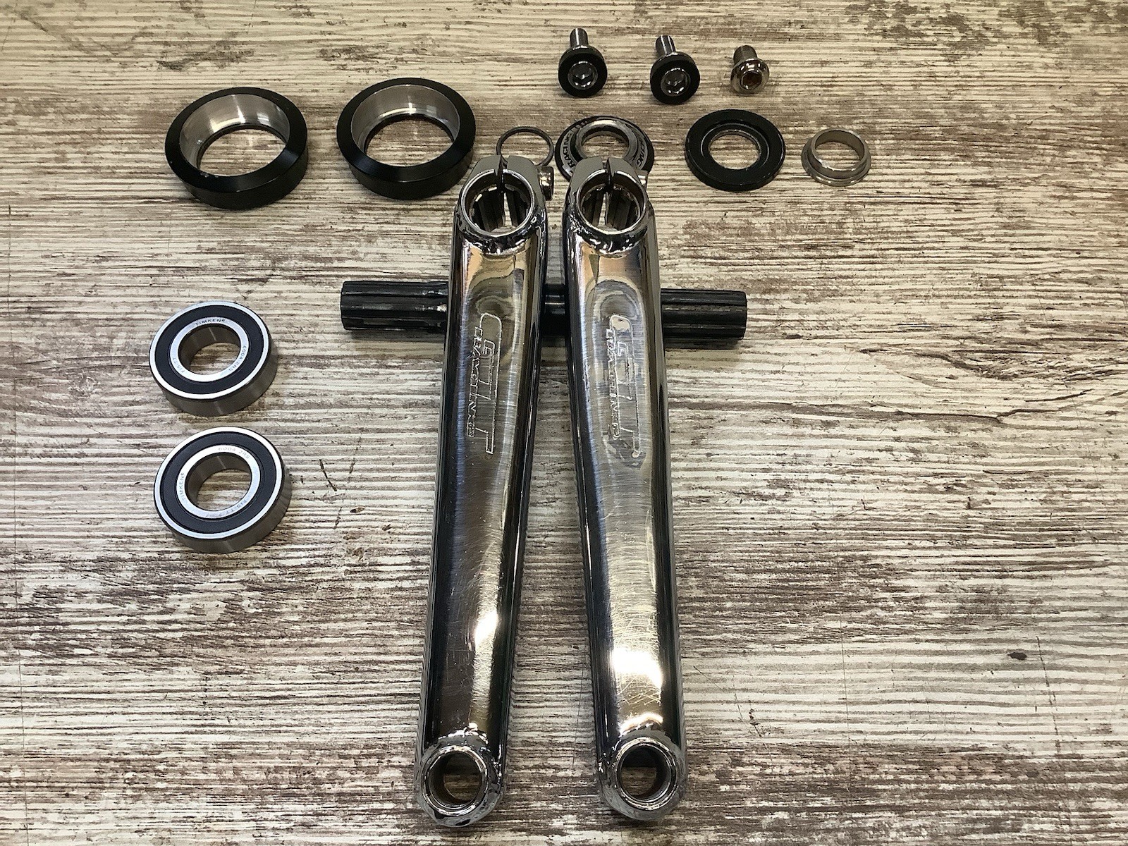 Gt Racing Chromoly Crank Set  180mm Mid School Race Dyno