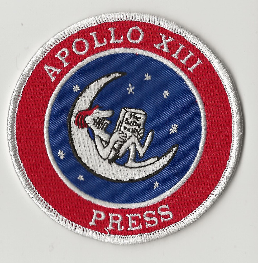 Apollo 13 Press patch space program TV news correspondent recovery force BC