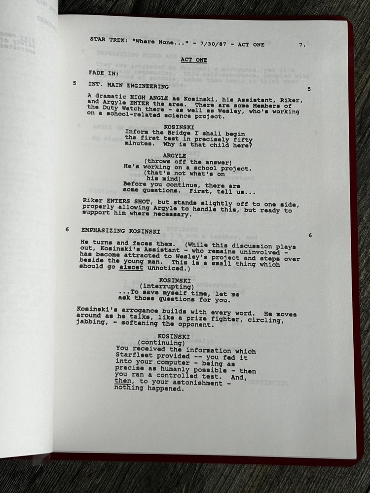 STAR TREK Script The Next Generation Where None Have Gone Revised Final Draft