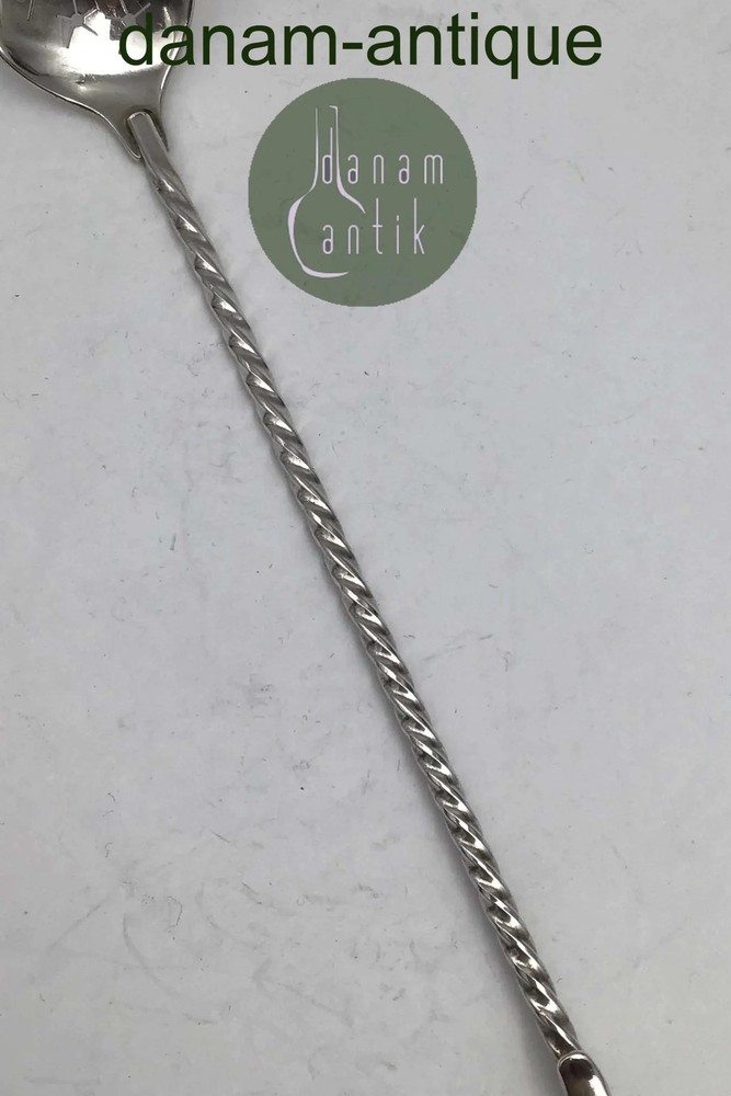 Danish ? Sterling Silver Cocktail Spoon / Mixing Spoon