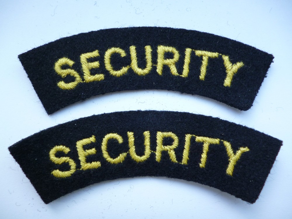 MATCHED PAIR SECURITY GUARD SHOULDER TITLES 2