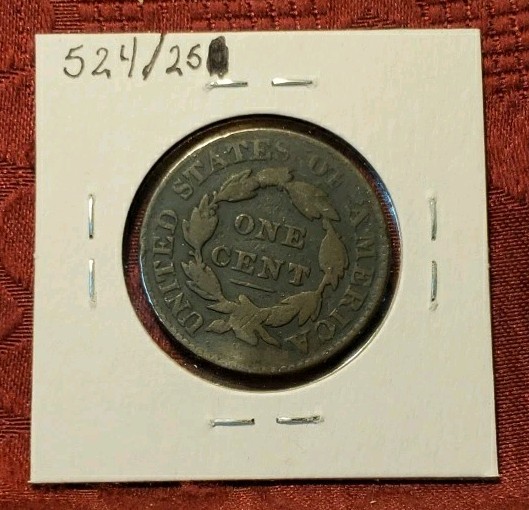 1827 Coronet Head Large Cent 1C, Free Shipping