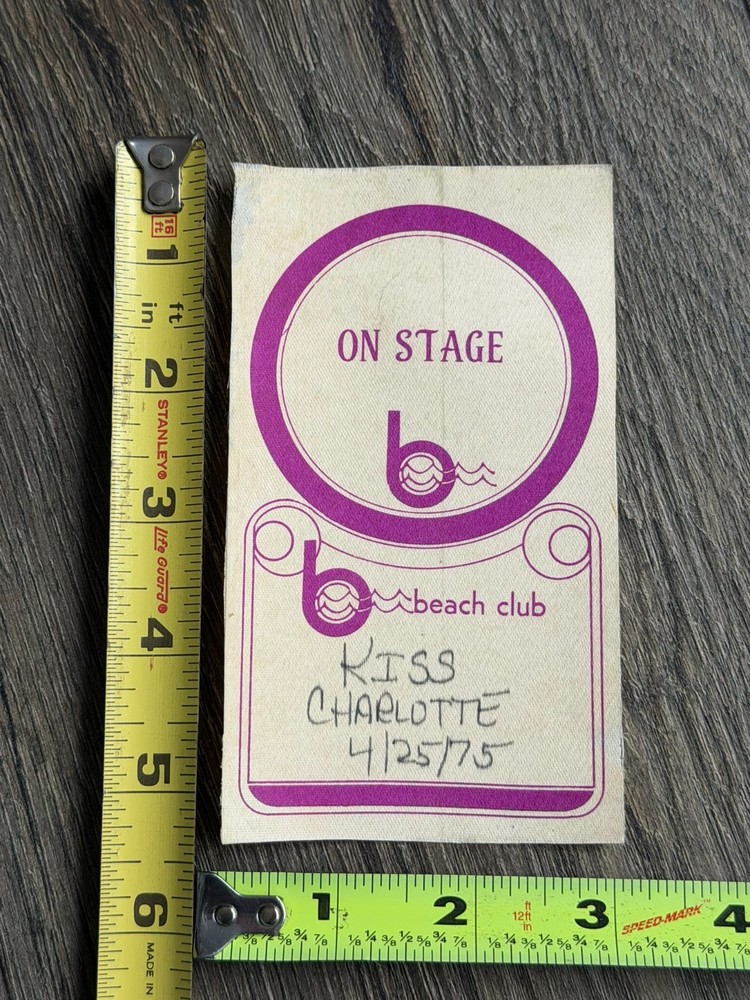 KISS Pass Dressed To Kill Tour Charlotte NC Apr 25 1975 Vintage Kiss Aucoin