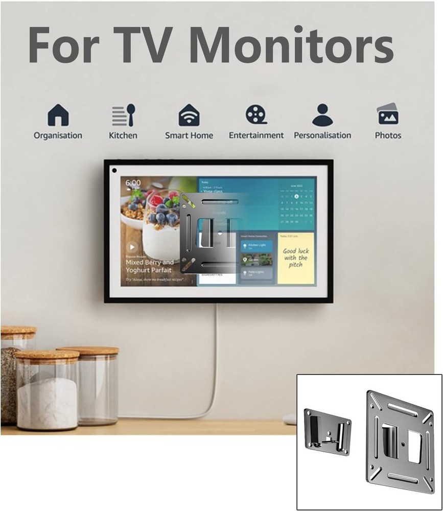 Monitor Wall Mount for 14”-27” TVs LED LCD Flat Screen, Small TV Mount...