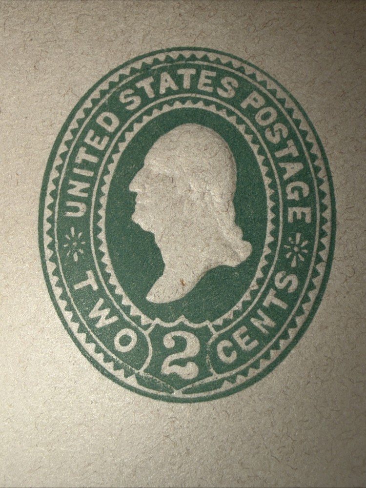 1880s US Stamp Scott #U322 - 2 Cent Washington Envelope #1