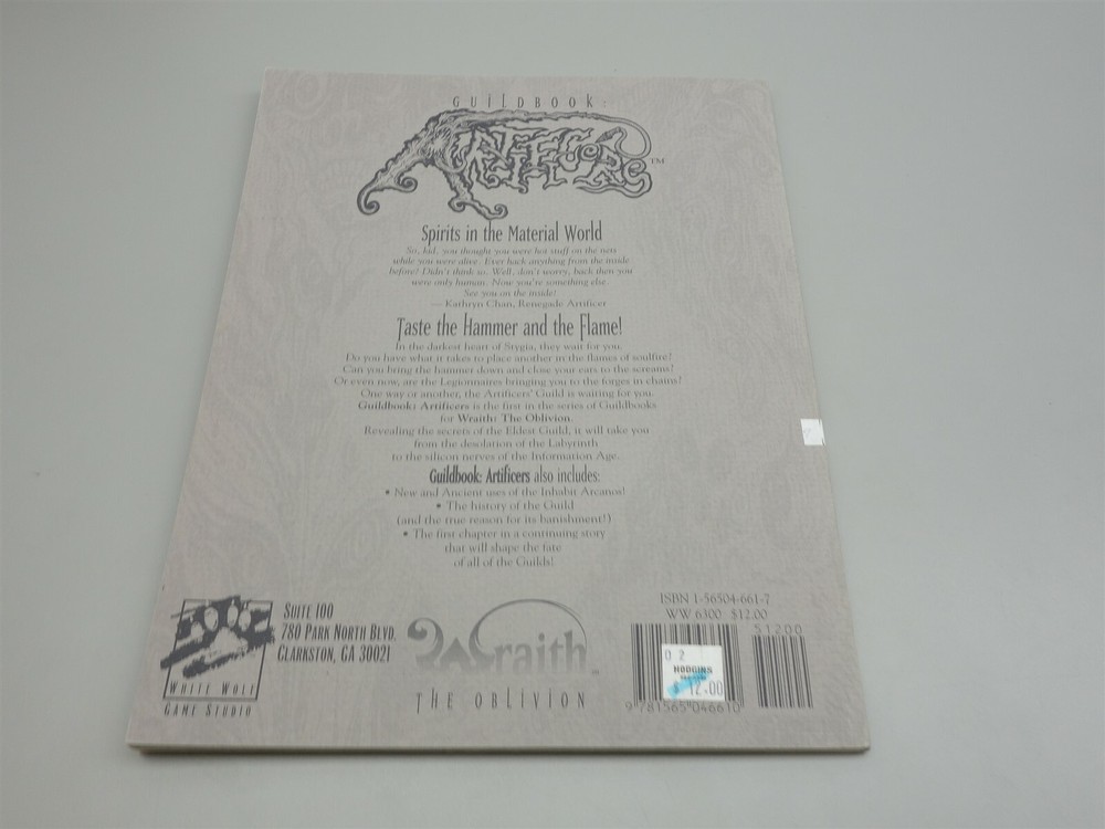 Wraith - The Oblivion: Guildbook One, Artificers Sourcebook (White Wolf)