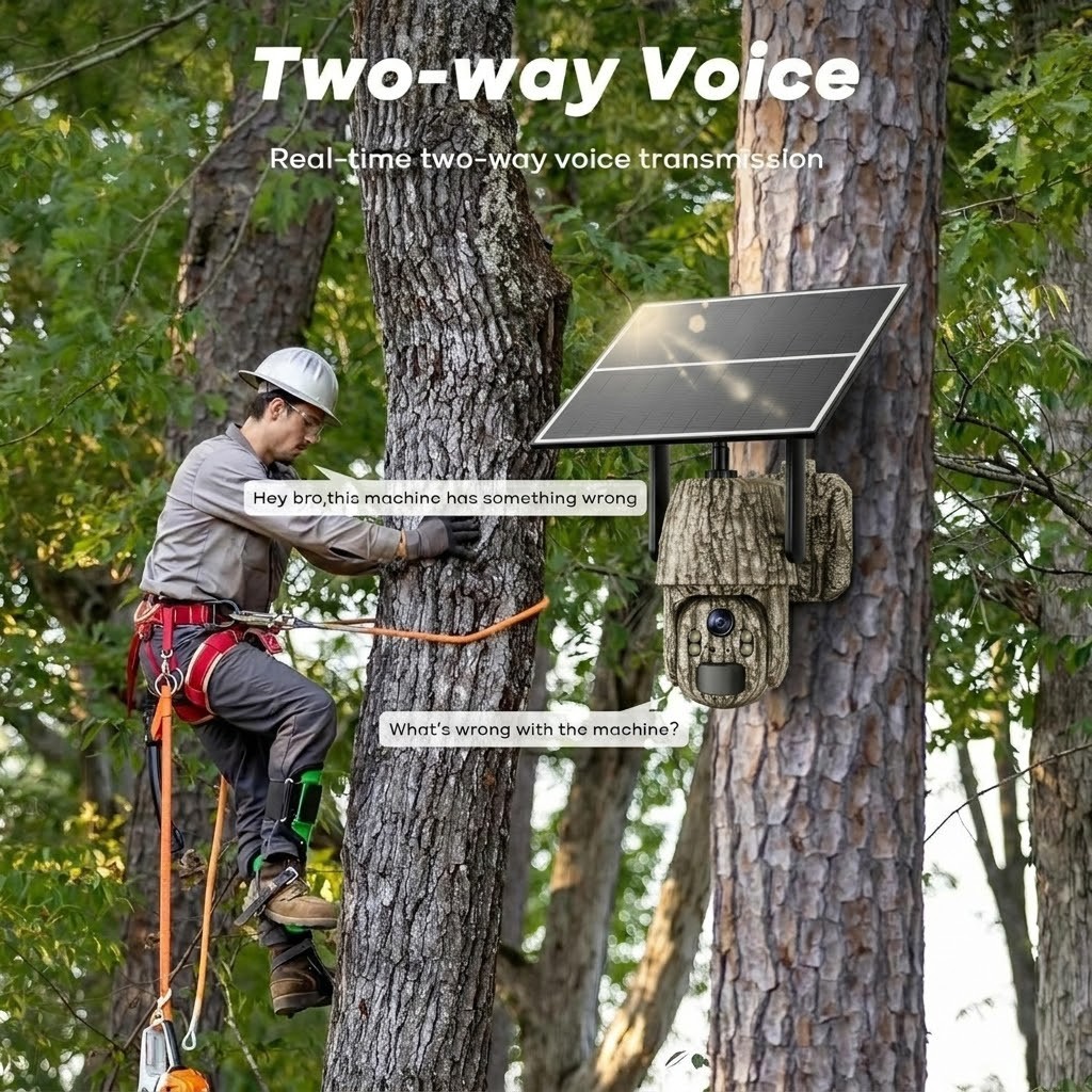 GMOX 4G LTE Cellular Solar Security Camera 360° Live View 2.5K Outdoor Wireless