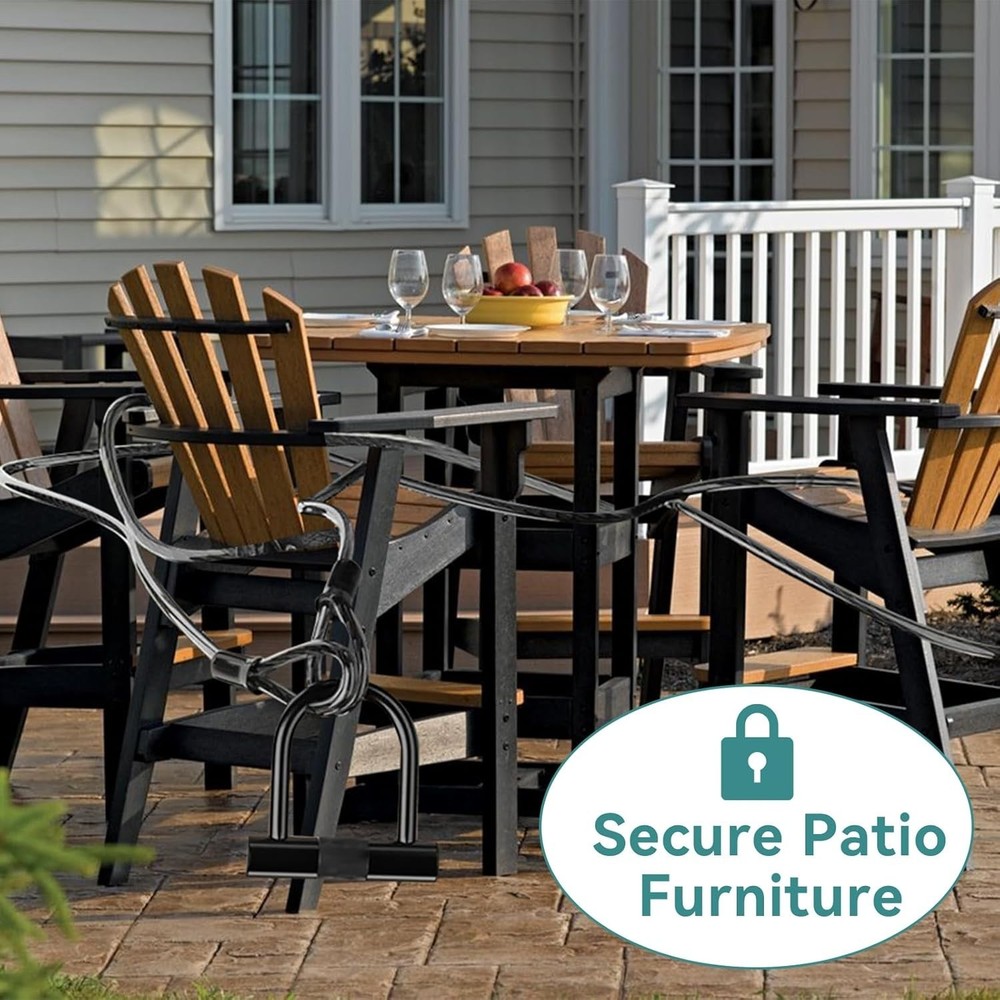 Heavy Duty Security Cable, Commercial Security Cable with Loops, Locking Cabl...