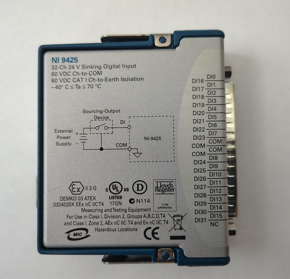 1pcs National Instruments NI-9425 cDAQ Digital Input Module, 24V 32ch