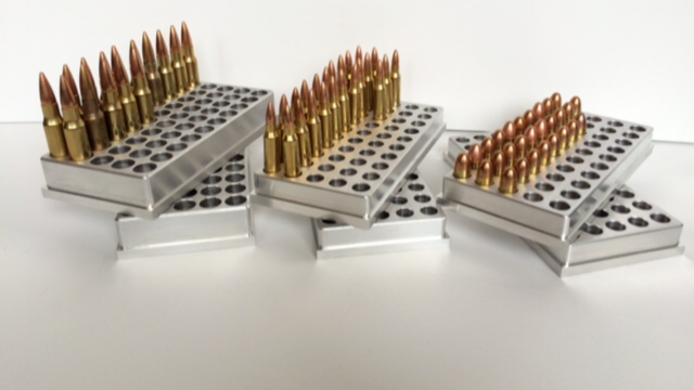 44 Magnum Ammo Reloading Block Solid Aluminum 32 rounds