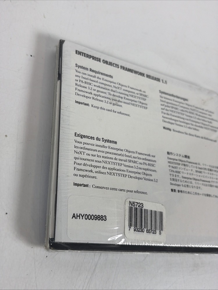 NeXTSTEP Enterprise Objects Framework 1.1 Software for NeXT Computer - NOS