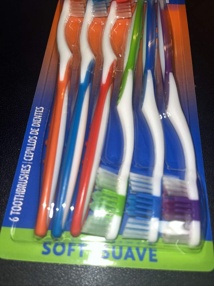 Dr. Fresh Toothbrush 6-Pack Multi-Color "SOFT"