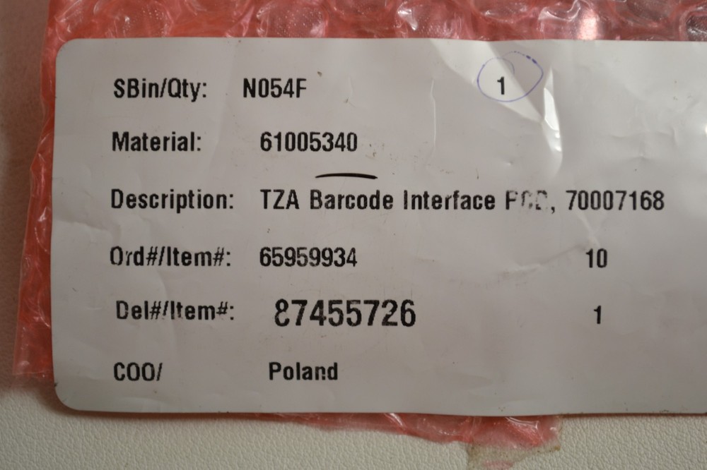 TZA Barcode Interface 61005340