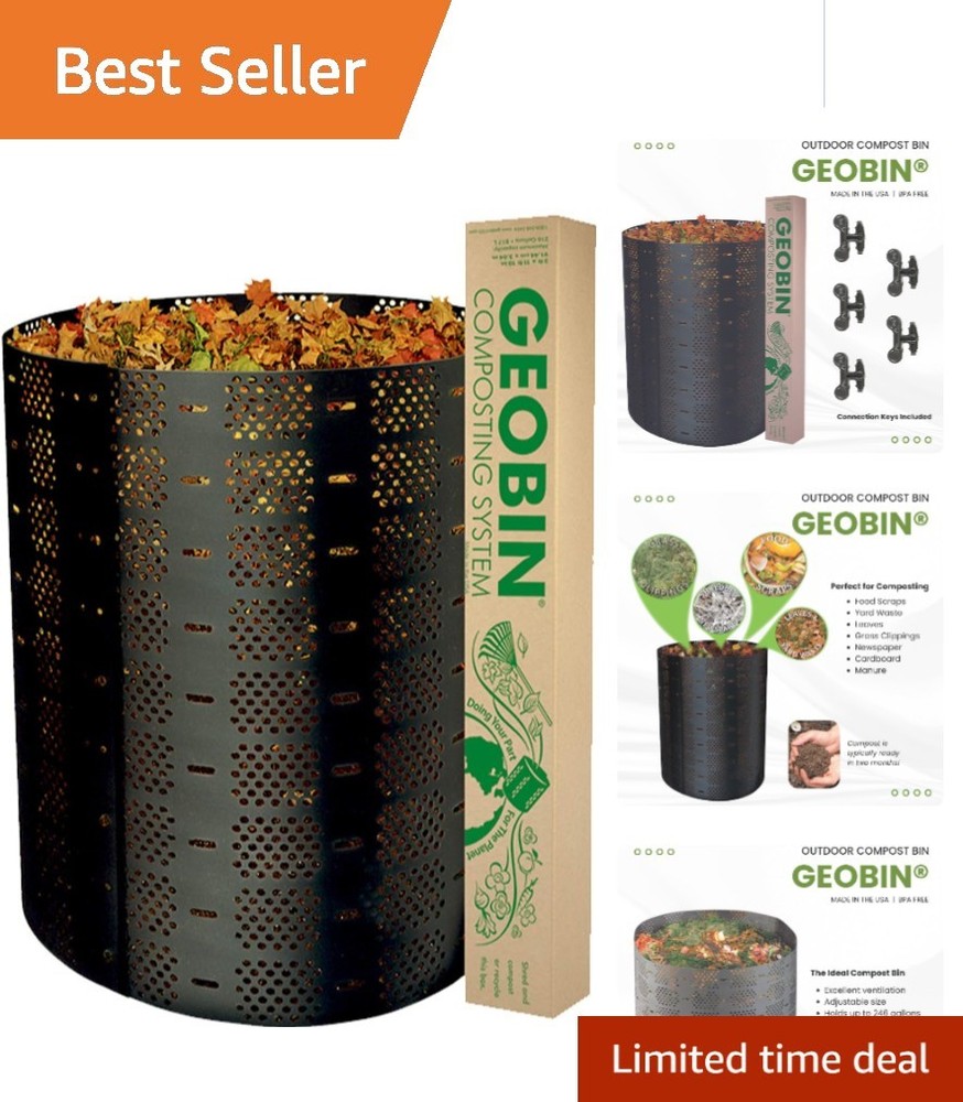Expandable Outdoor Compost Bin - 246 Gallon Capacity with Maximum Ventilation