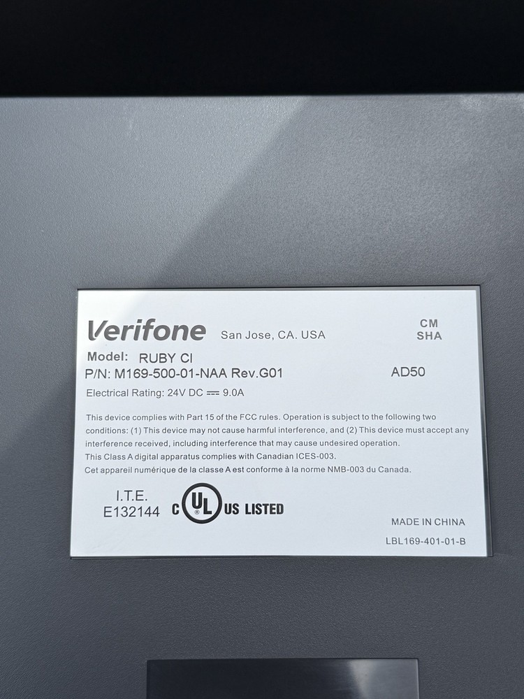 Complete Verifone Ruby2 POS System w/ Ruby CI Controller Gas Station Setup