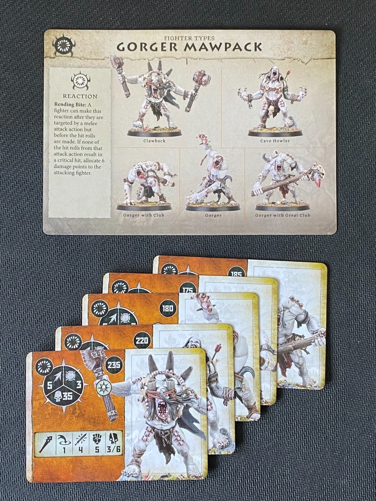 Warhammer AoS - Ogor Wartribes Warcry Gorger card set (2D)