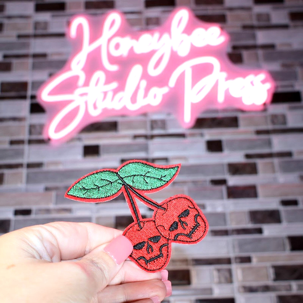 Skull Cherry - Embroidered Patch