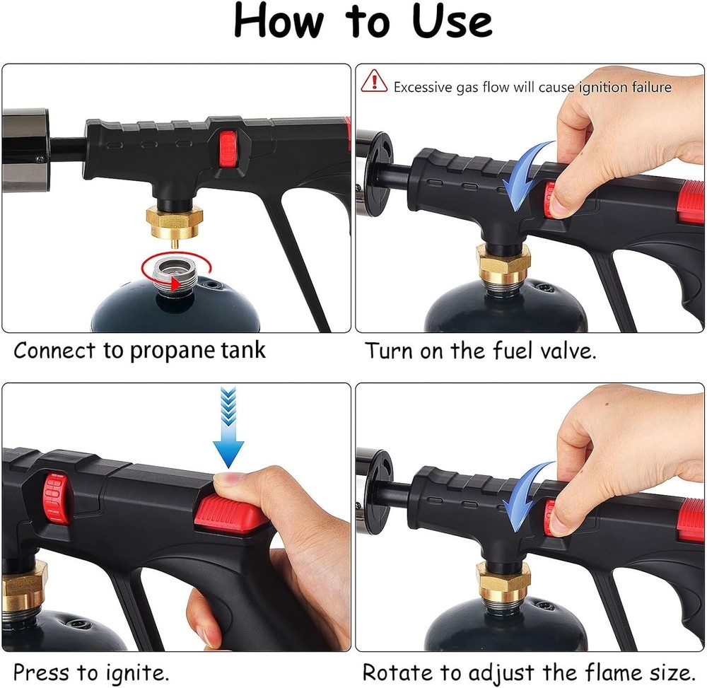 Powerful Adjustable Culinary Torch - Sear, Grill, and Ignite with Confidence