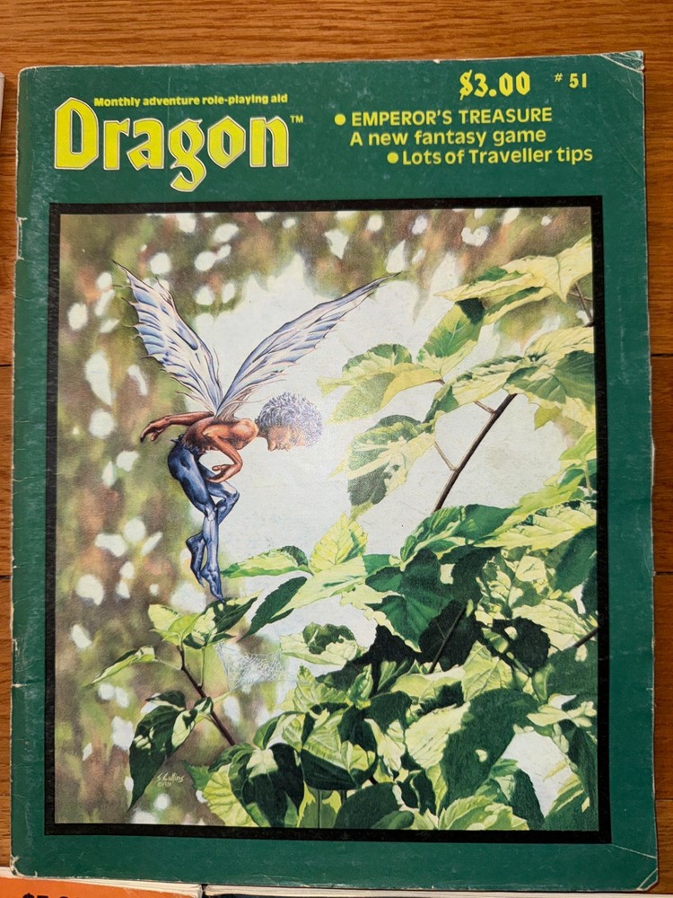 TSR 5 Vintage Dragon Magazines (D&D) VG-VF
