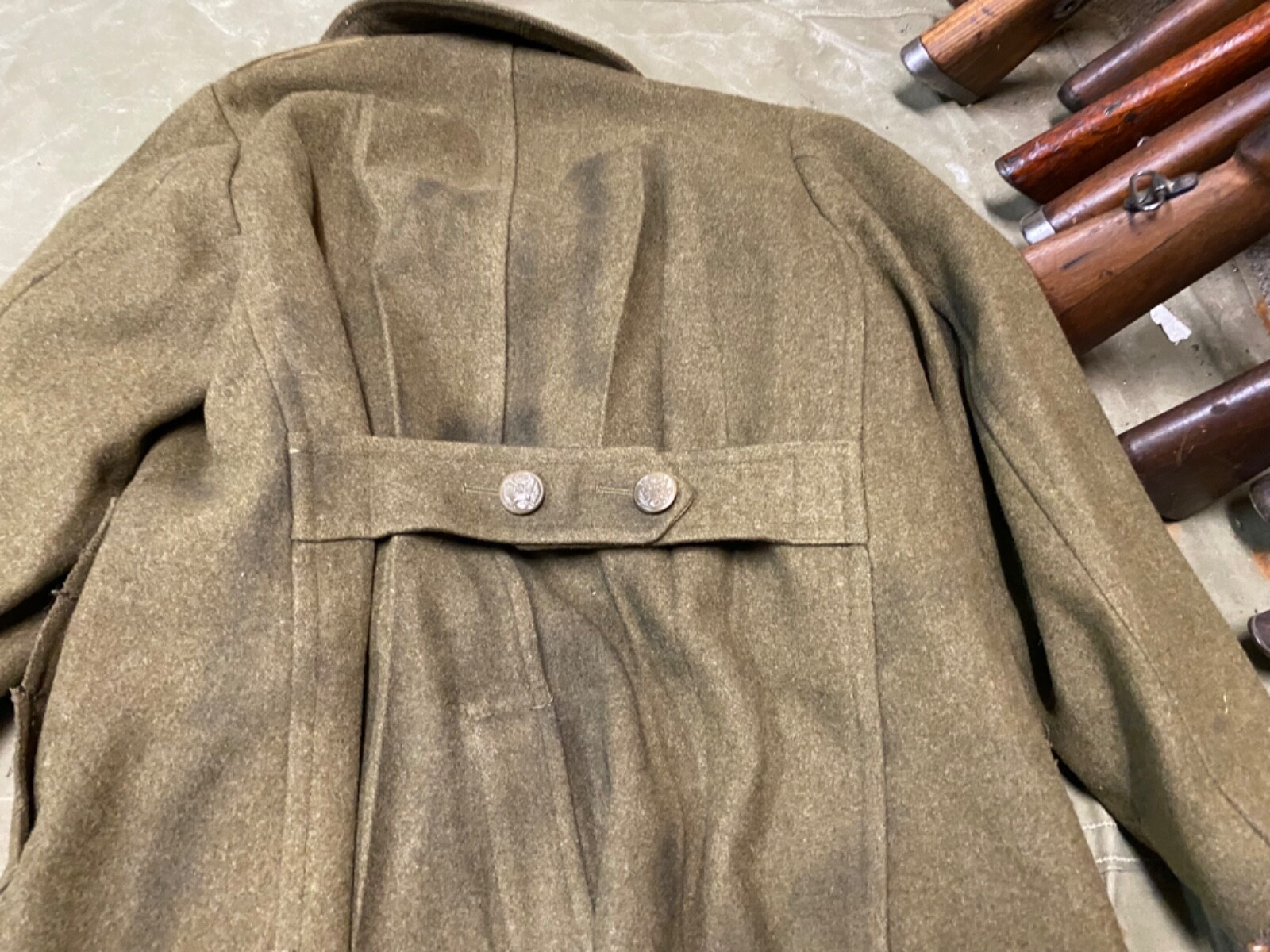 ORIGINAL WWII US ARMY WINTER M1938 GREATCOAT OVERCOAT- LARGE 44R