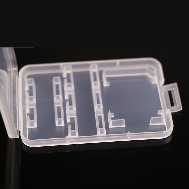 3pcs Clear Plastic Memory Card Case For SD SDHC SDXC Micro SD T-Flash Card